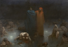 Gustav Dore - ante et Vergil dans le neuvieme cercle de l enfer