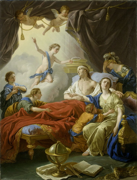 Louis Jean Francois Lagrenee - Allegory on the Death of the Dauphin