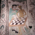 Taby kyrka Death playing chess