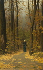 Vasily Dmitrievich Polenov - Woman Walking on a Forest Trail