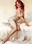 50s pin up red head beauty